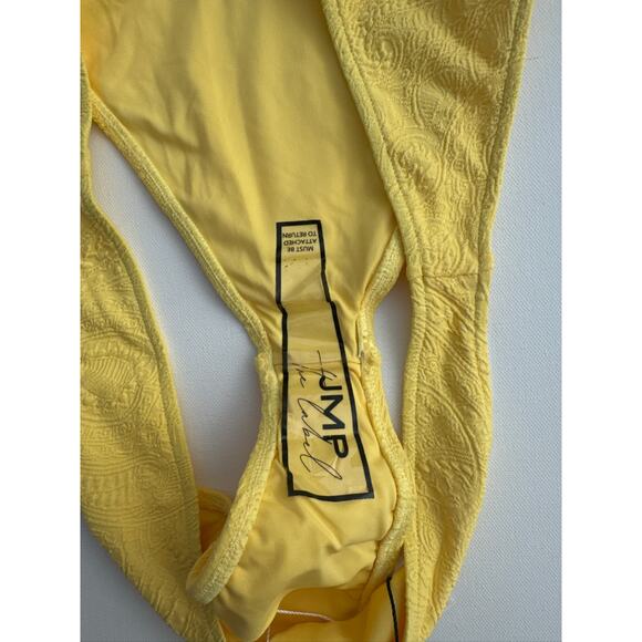 JMP The Label Yellow Textured Halter Bikini Set - XL NWT - Picture 4 of 7
